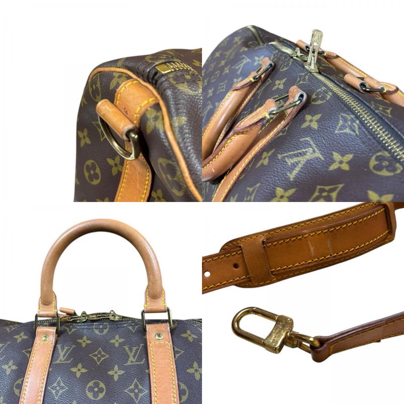 Louis Vuitton Keepall Monogram Shoulder Bag Canvas Brown