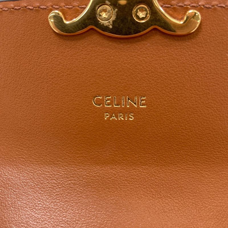 Celine Triomphe Bifold Wallet Leather
