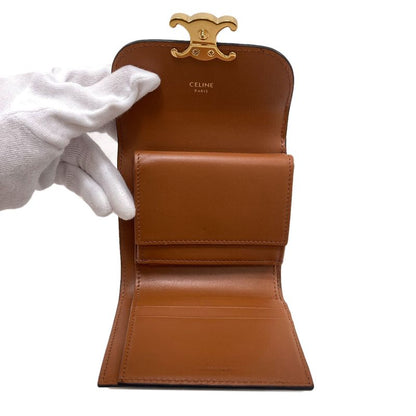 Celine Triomphe Bifold Wallet Leather