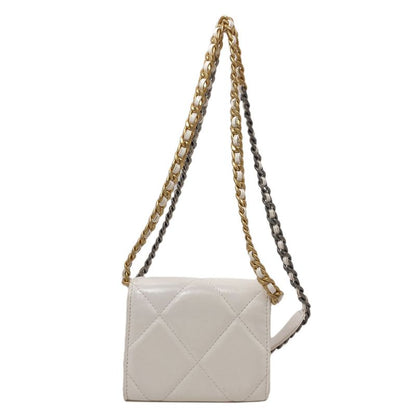 Chanel Chain Wallet CC Logo Gold Silver Coin Case Lambskin