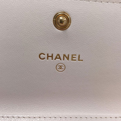Chanel Chain Wallet CC Logo Gold Silver Coin Case Lambskin