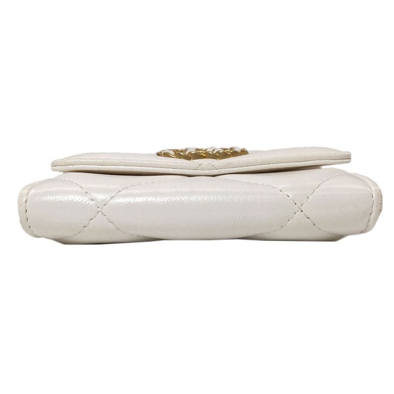 Chanel Chain Wallet CC Logo Gold Silver Coin Case Lambskin