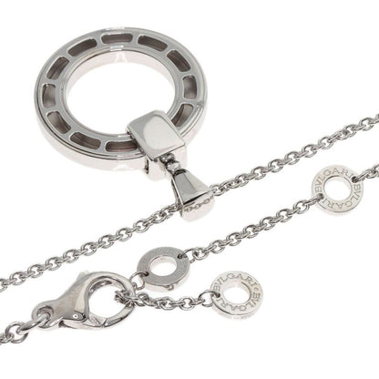 Bvlgari Double Logo Diamond Necklace 18k White Gold