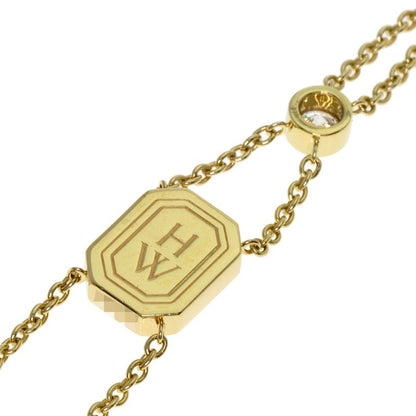 Harry Winston Hwlogo Diamond Bracelet 18k Yellow Gold