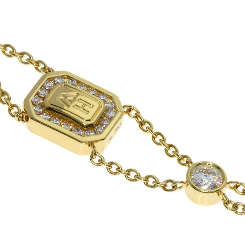 Harry Winston Hwlogo Diamond Bracelet 18k Yellow Gold