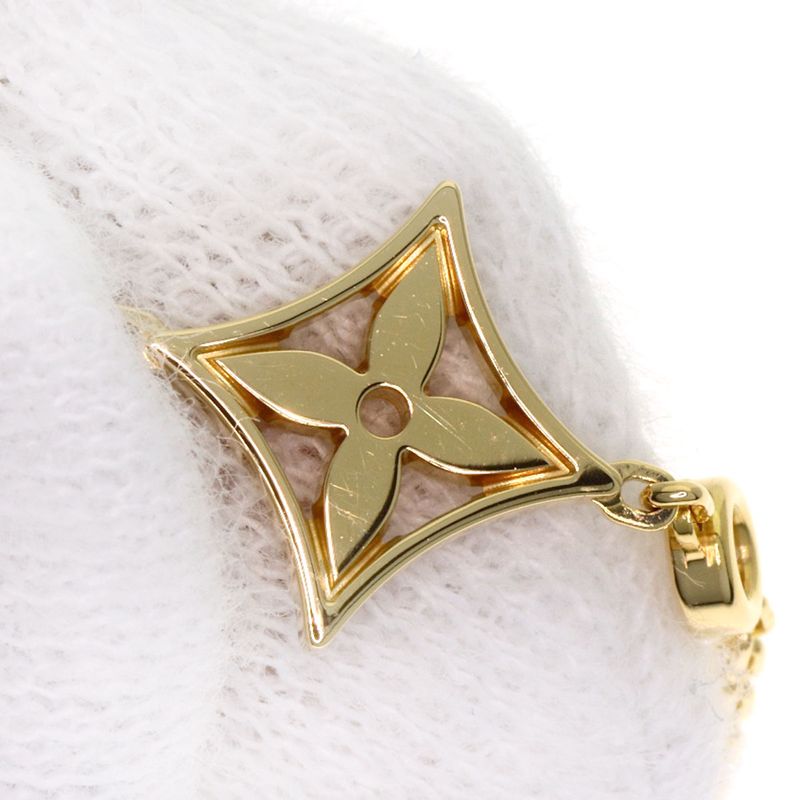 Louis Vuitton Pendant Monogram Idylle Diamond Necklace 18k Yellow Gold