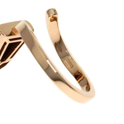 Bvlgari Gelati Onyx Diamond 54 Ring 18k Pink Gold
