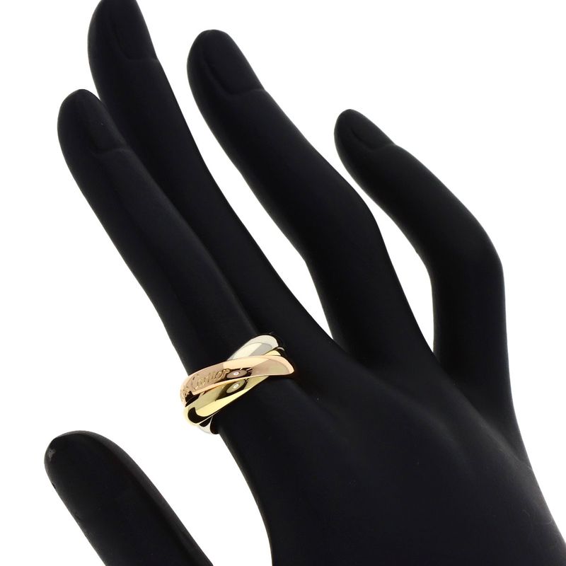 Cartier Trinity 49 Ring 18k Yellow Gold 18k White Pink