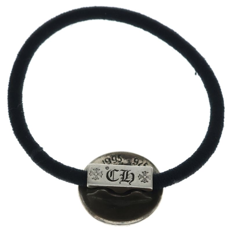 Chrome Hearts Hairband Cross Ball Headband Hair Tie Concho Silver