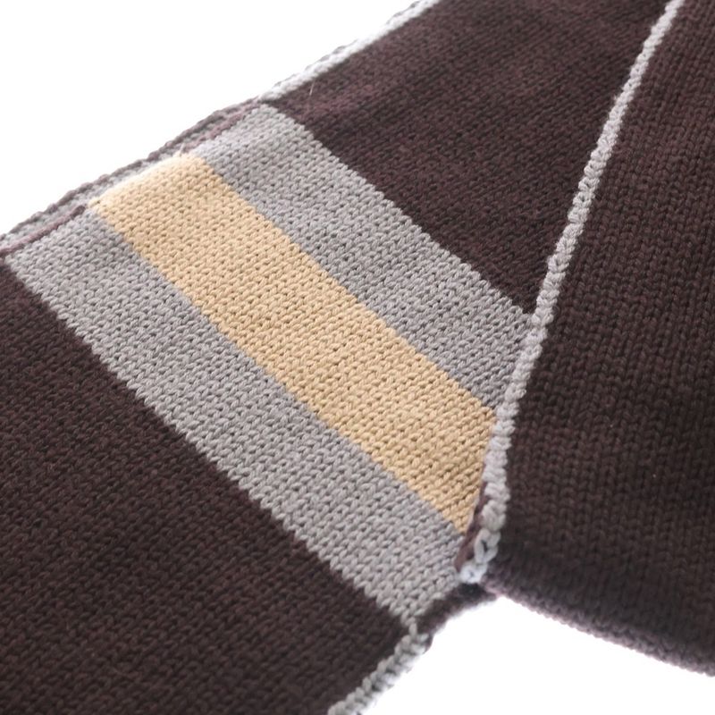 Gucci Logo Embroidery Border Wool Scarf Multi