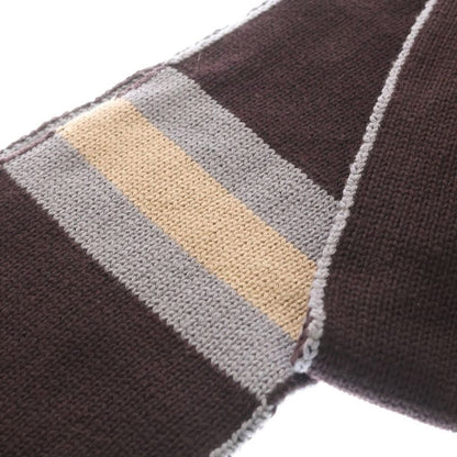 Gucci Logo Embroidery Border Wool Scarf Multi