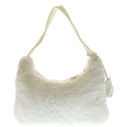 Prada Re Edition Shoulder Bag White Fur