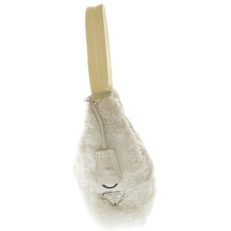Prada Re Edition Shoulder Bag White Fur