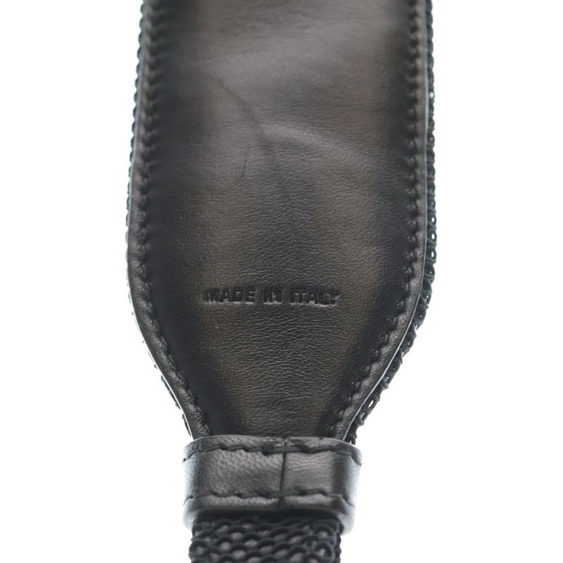 Dior Shoulder Strap Flower Motif Embroidery Black Gold