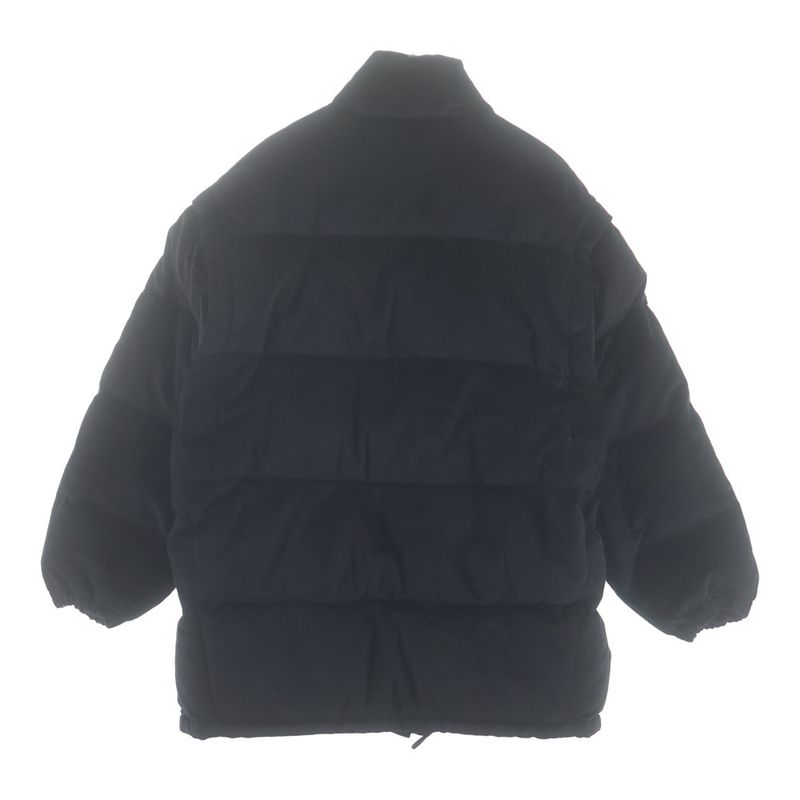 Prada Detachable Sleeve Corduroy Down Jacket Black