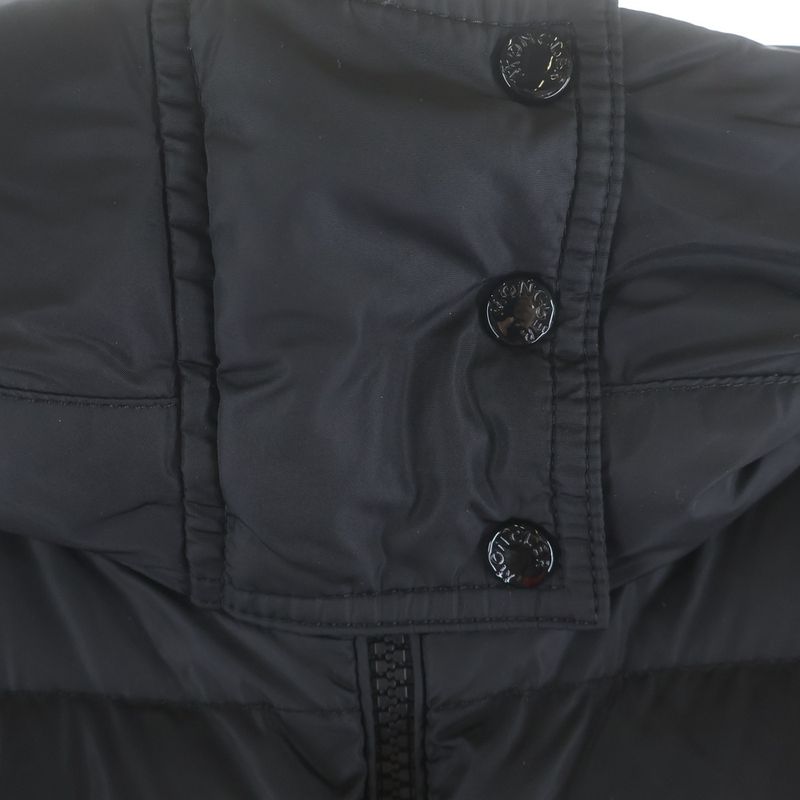 Moncler Flammette Giubbotto Long Down Jacket with Hood Black