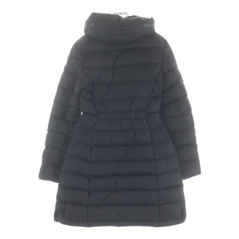 Moncler Flammette Giubbotto Long Down Jacket with Hood Black