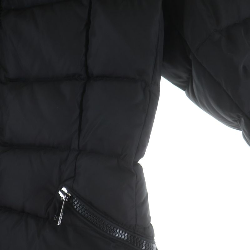 Moncler Flammette Giubbotto Long Down Jacket with Hood Black