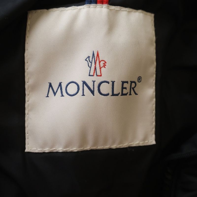 Moncler Flammette Giubbotto Long Down Jacket with Hood Black