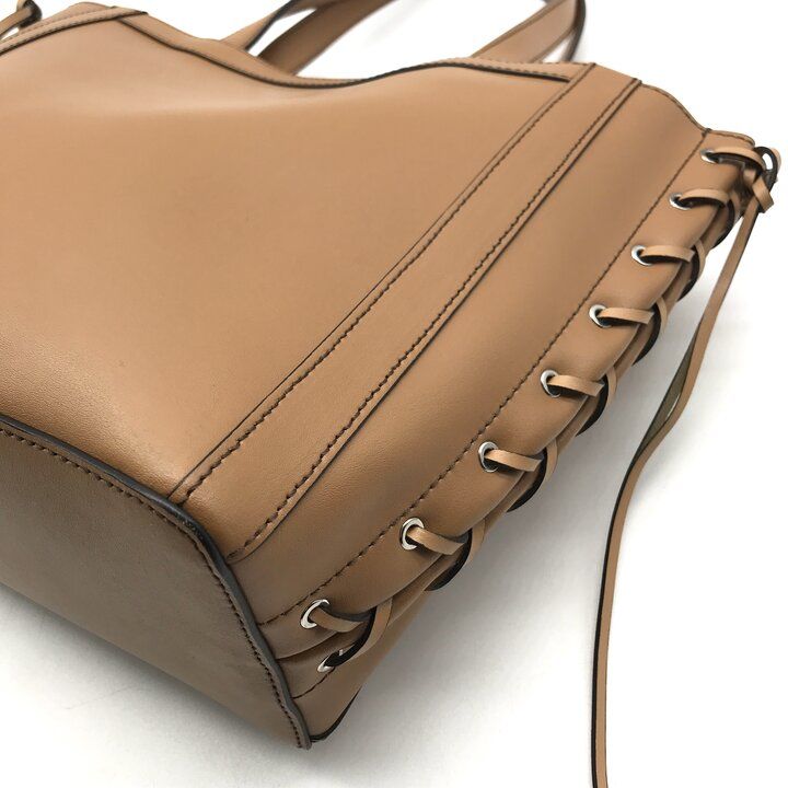 Max Mara Tote Shoulder Leather Braided Simple Brown Commuting to School