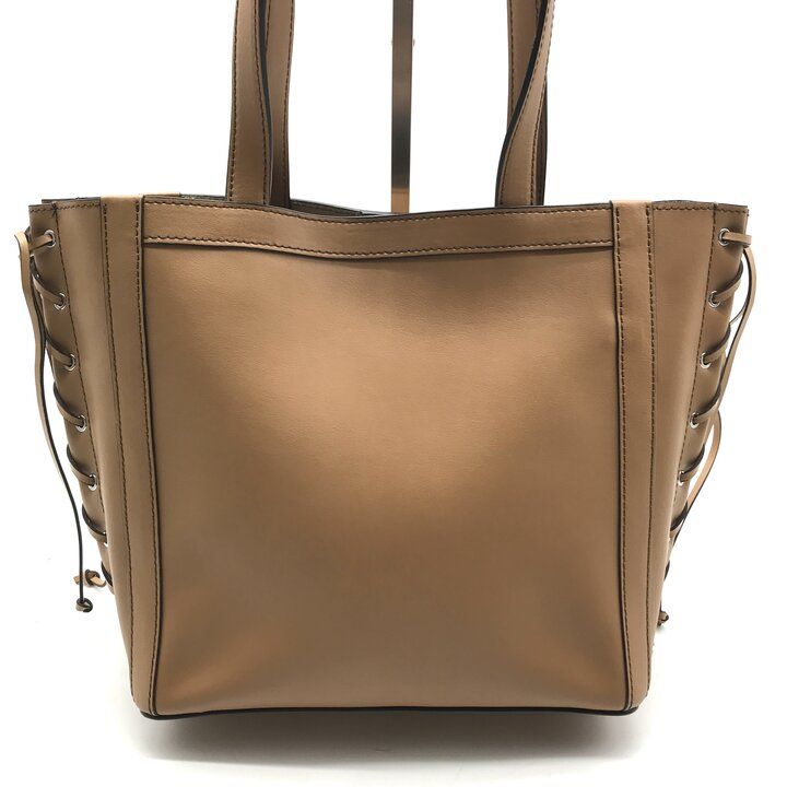 Max Mara Tote Shoulder Leather Braided Simple Brown Commuting to School