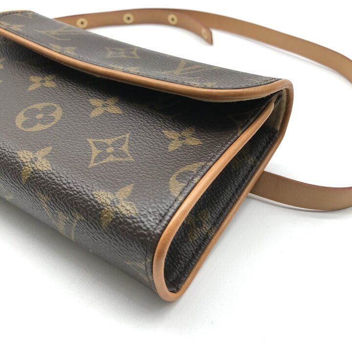 Louis Vuitton Pochette Florentine Monogram Belt Bag Leather Brown