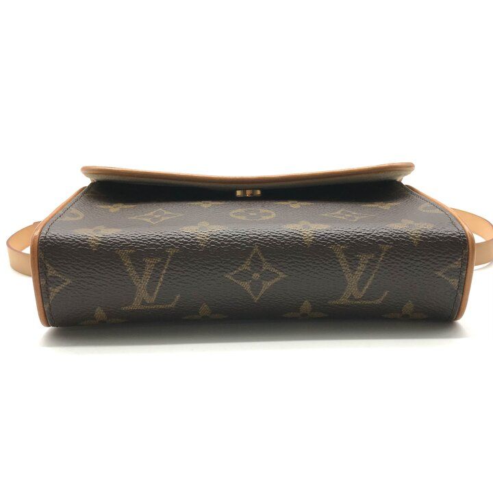 Louis Vuitton Pochette Florentine Monogram Belt Bag Leather Brown