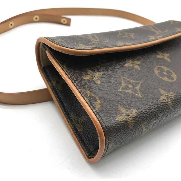 Louis Vuitton Pochette Florentine Monogram Belt Bag Leather Brown
