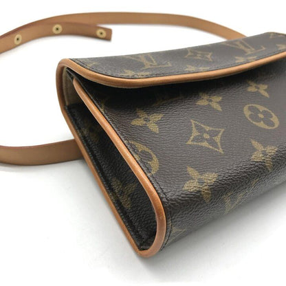 Louis Vuitton Pochette Florentine Monogram Belt Bag Leather Brown