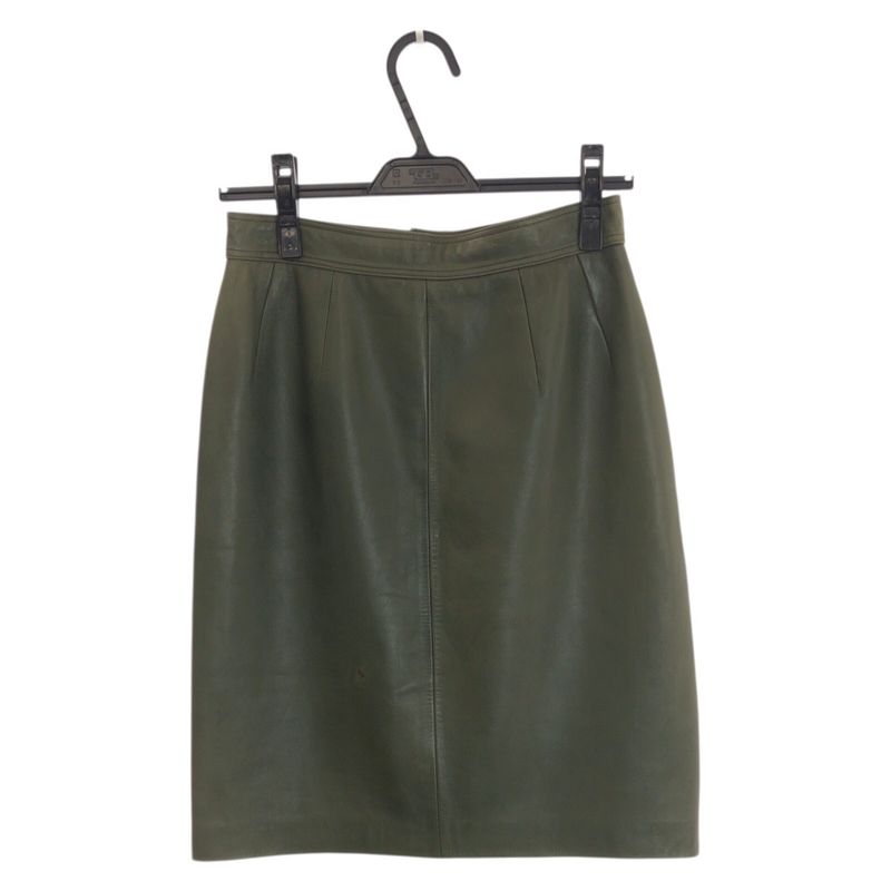 Loewe 40 Green Gold Leather 156 Skirt