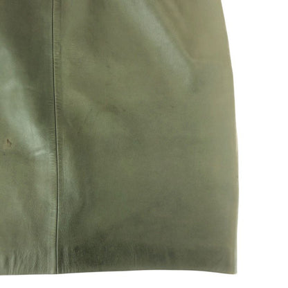 Loewe 40 Green Gold Leather 156 Skirt