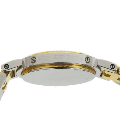 Hermes Clipper Stainless Steel Quartz Analog Display White Dial Watch