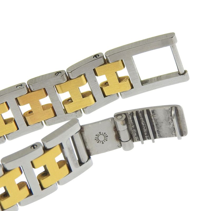 Hermes Clipper Stainless Steel Quartz Analog Display White Dial Watch