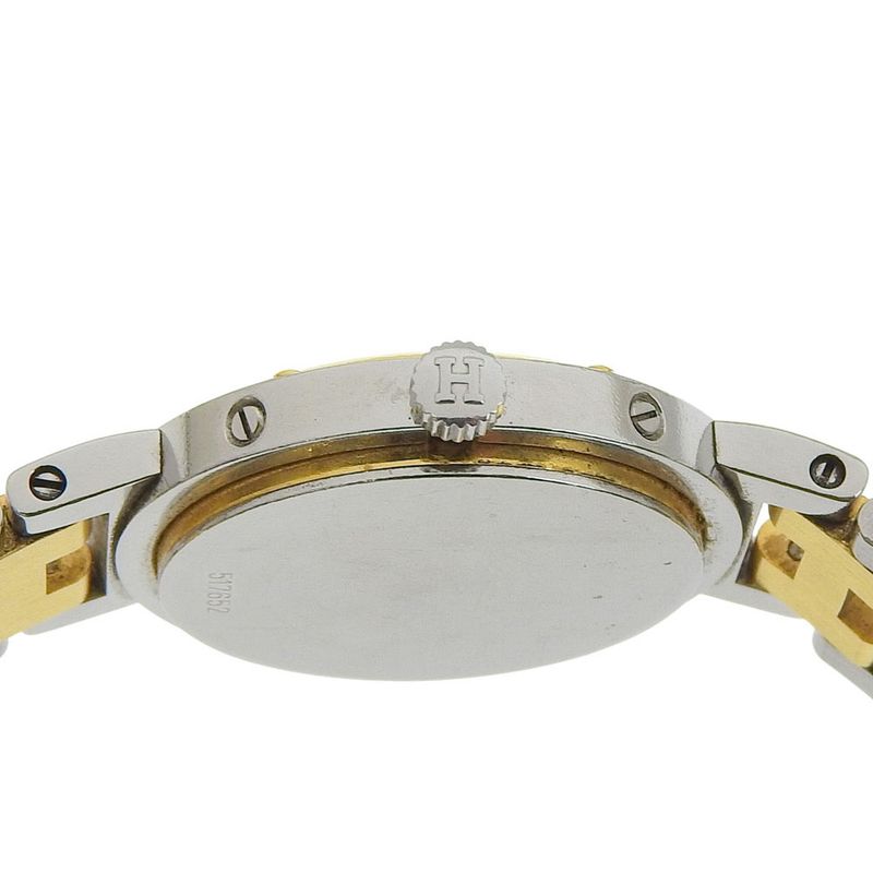 Hermes Clipper Stainless Steel Quartz Analog Display White Dial Watch