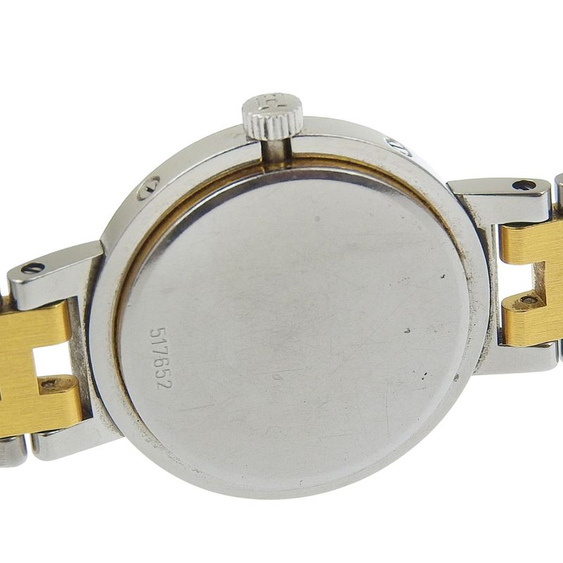Hermes Clipper Stainless Steel Quartz Analog Display White Dial Watch