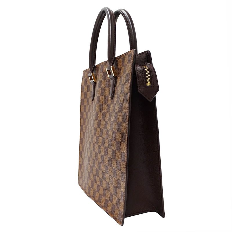 Louis Vuitton Tote Damier Canvas Venice PM Brown Handbag to School Adult