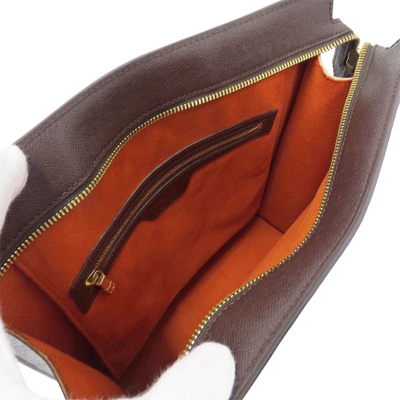 Louis Vuitton Tote Damier Canvas Venice PM Brown Handbag to School Adult