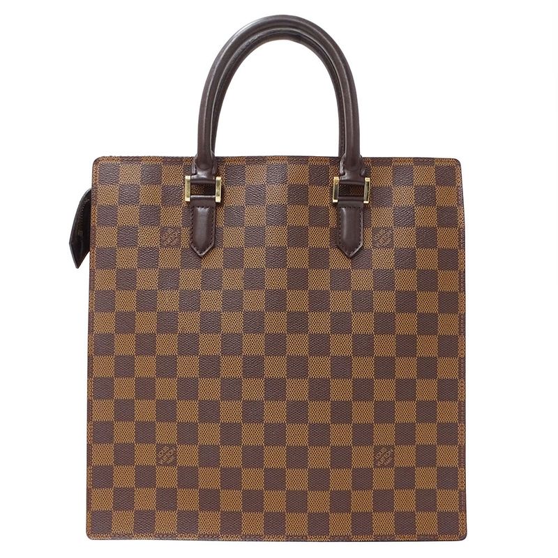 Louis Vuitton Tote Damier Canvas Venice PM Brown Handbag to School Adult