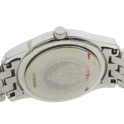 Gucci Stainless Steel Quartz Analog Display White Shell Dial Watch