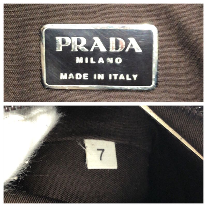 Prada Logo Tote Totes Khaki