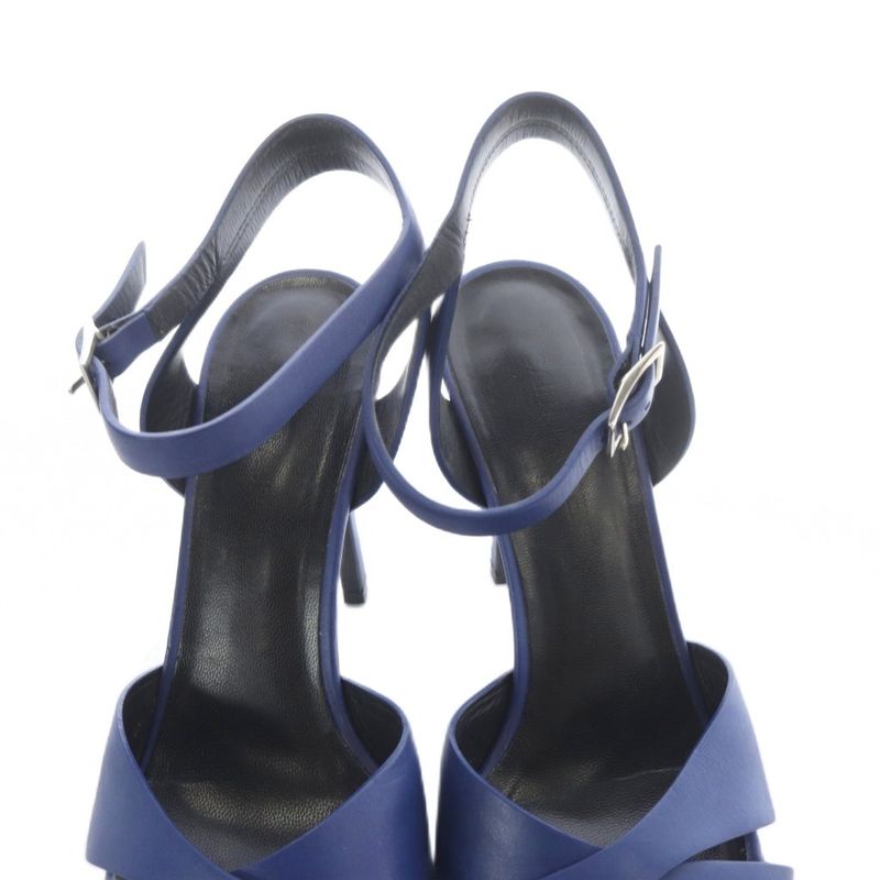 Saint Laurent Paris Sandals Strap Leather 37 Blue