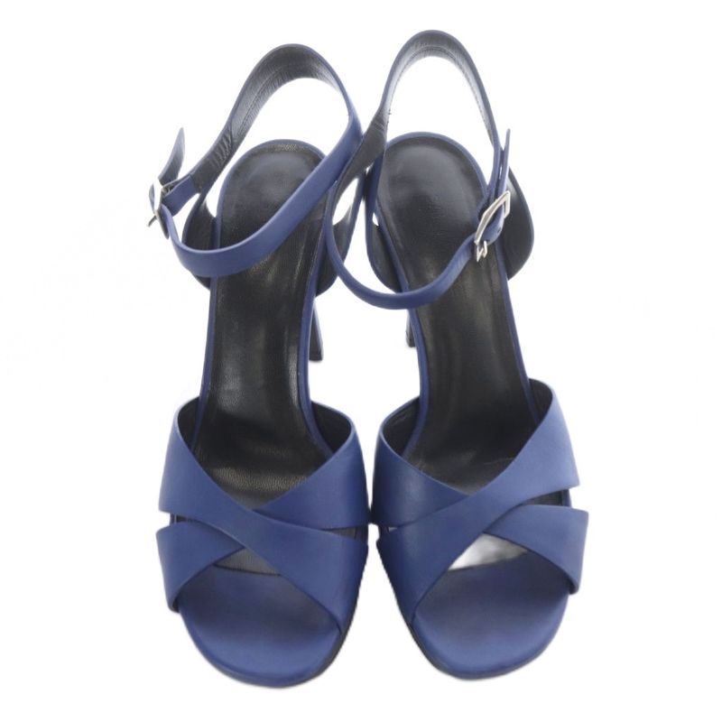 Saint Laurent Paris Sandals Strap Leather 37 Blue