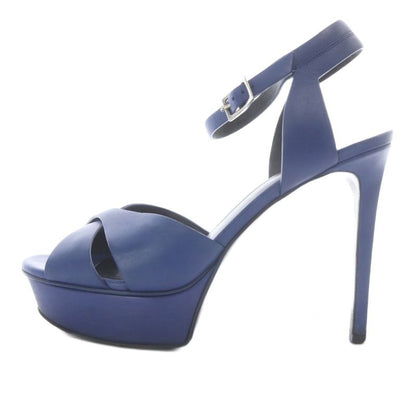 Saint Laurent Paris Sandals Strap Leather 37 Blue