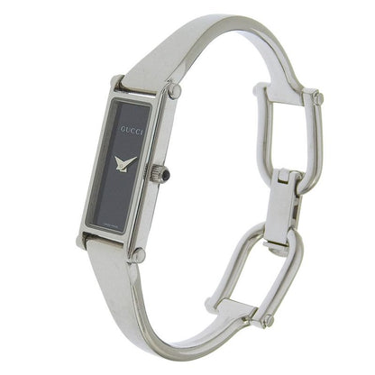 Gucci Stainless Steel Quartz Analog Display Black Dial Watch