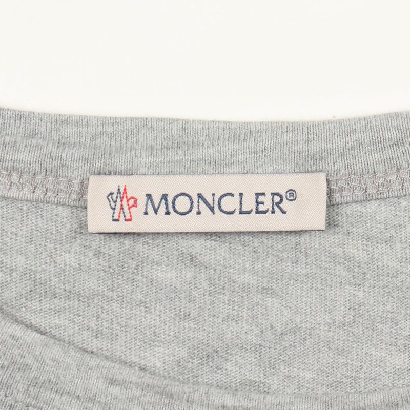 Moncler Short Sleeve T-Shirt Rubber Logo Crew Neck Cotton