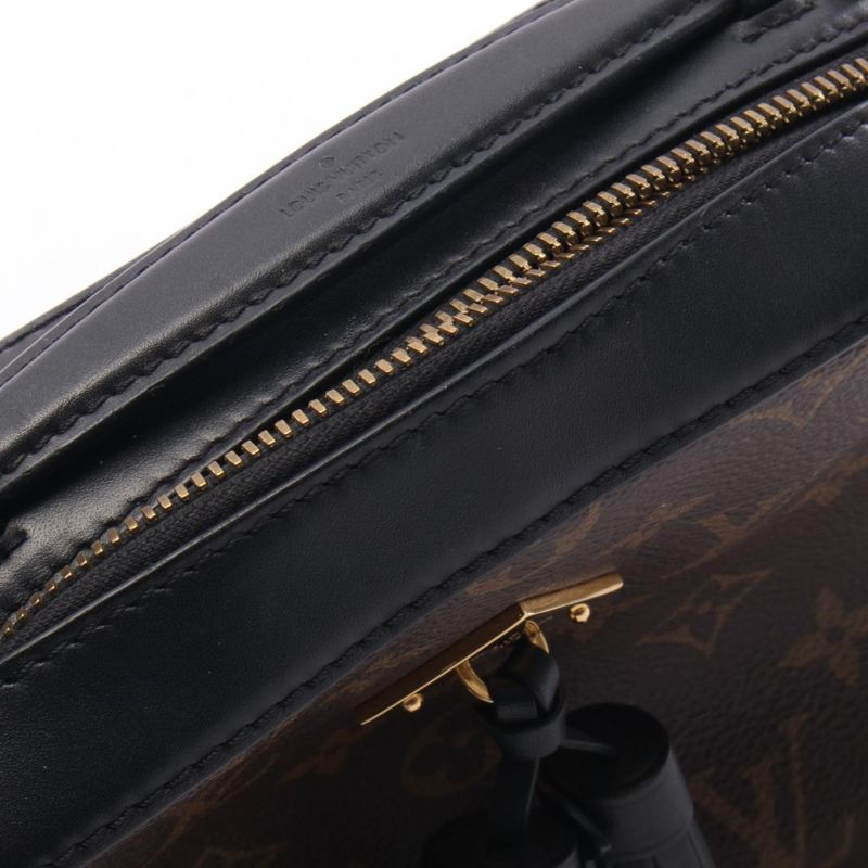 Louis Vuitton Shoulder Bag Saintonge Noir Black Canvas Leather