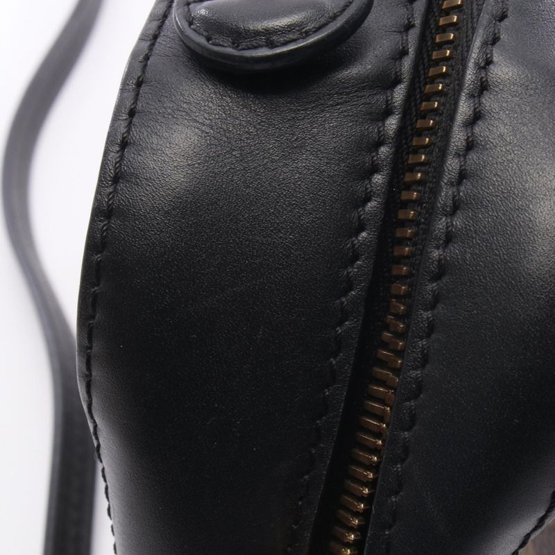 Louis Vuitton Shoulder Bag Saintonge Noir Black Canvas Leather