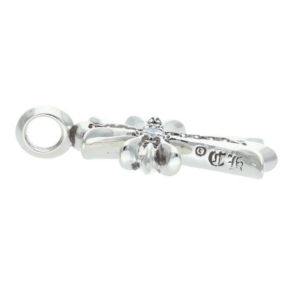 Chrome Hearts Tny Crsf P Dmnd Tiny Fat Cross Pave Diamond Pendant Silver