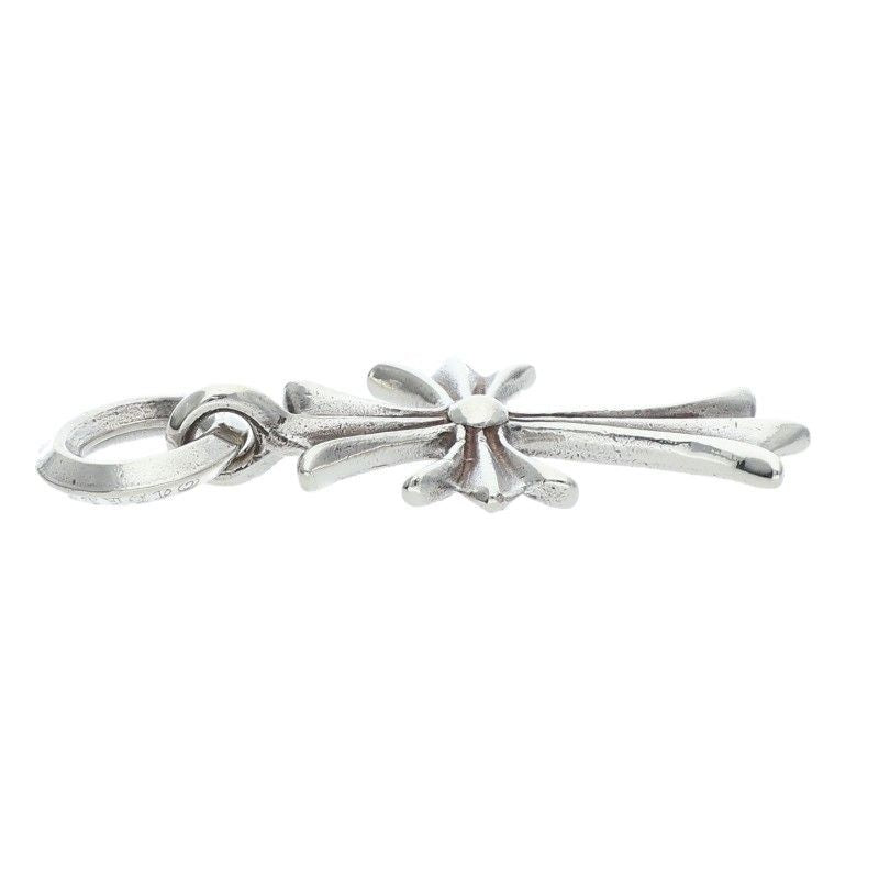 Chrome Hearts Tiny CH Cross Charm Silver Necklace Top