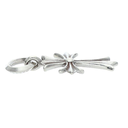 Chrome Hearts Tiny CH Cross Charm Silver Necklace Top